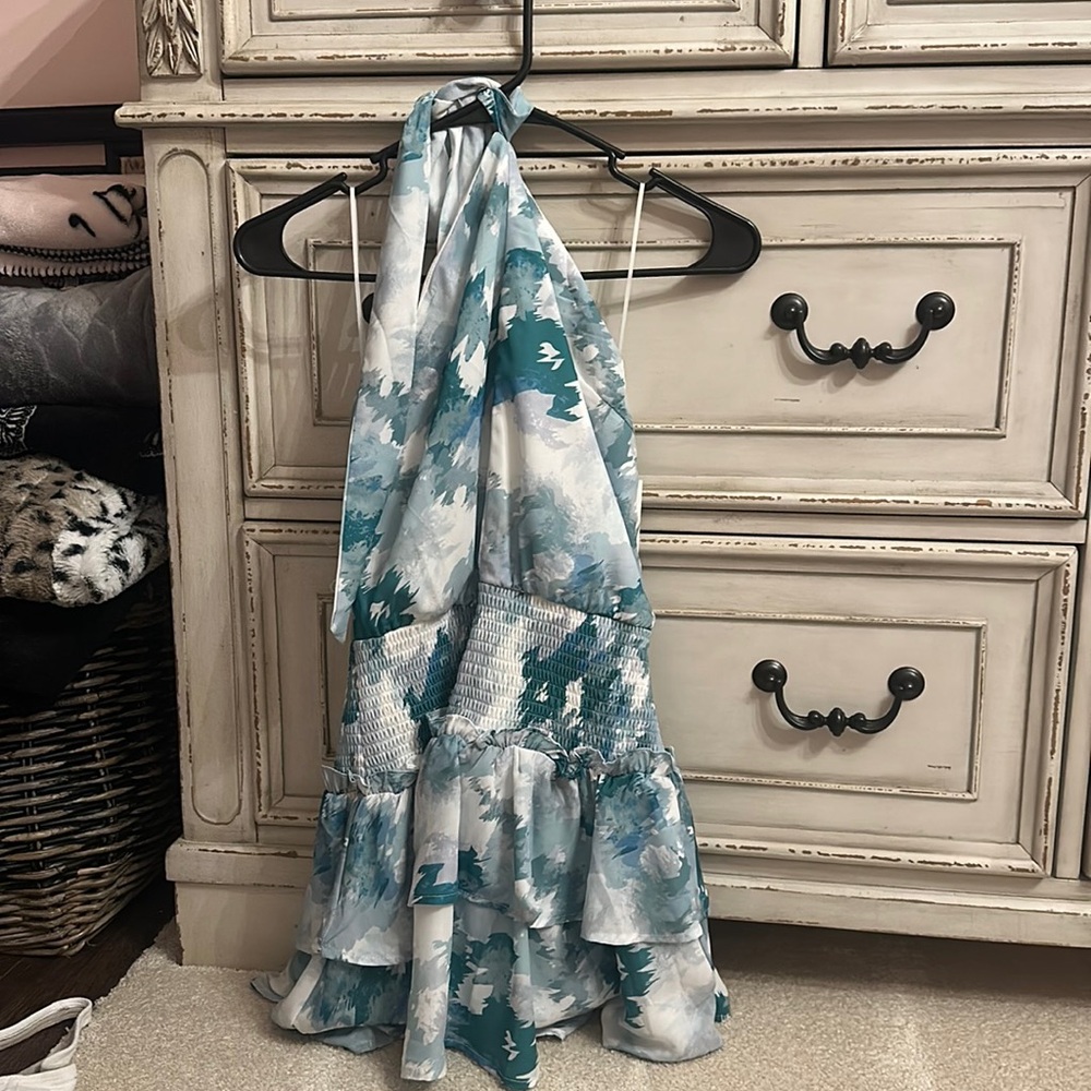 Tie die, halter neck, TCEC dress from Mod on Trend!